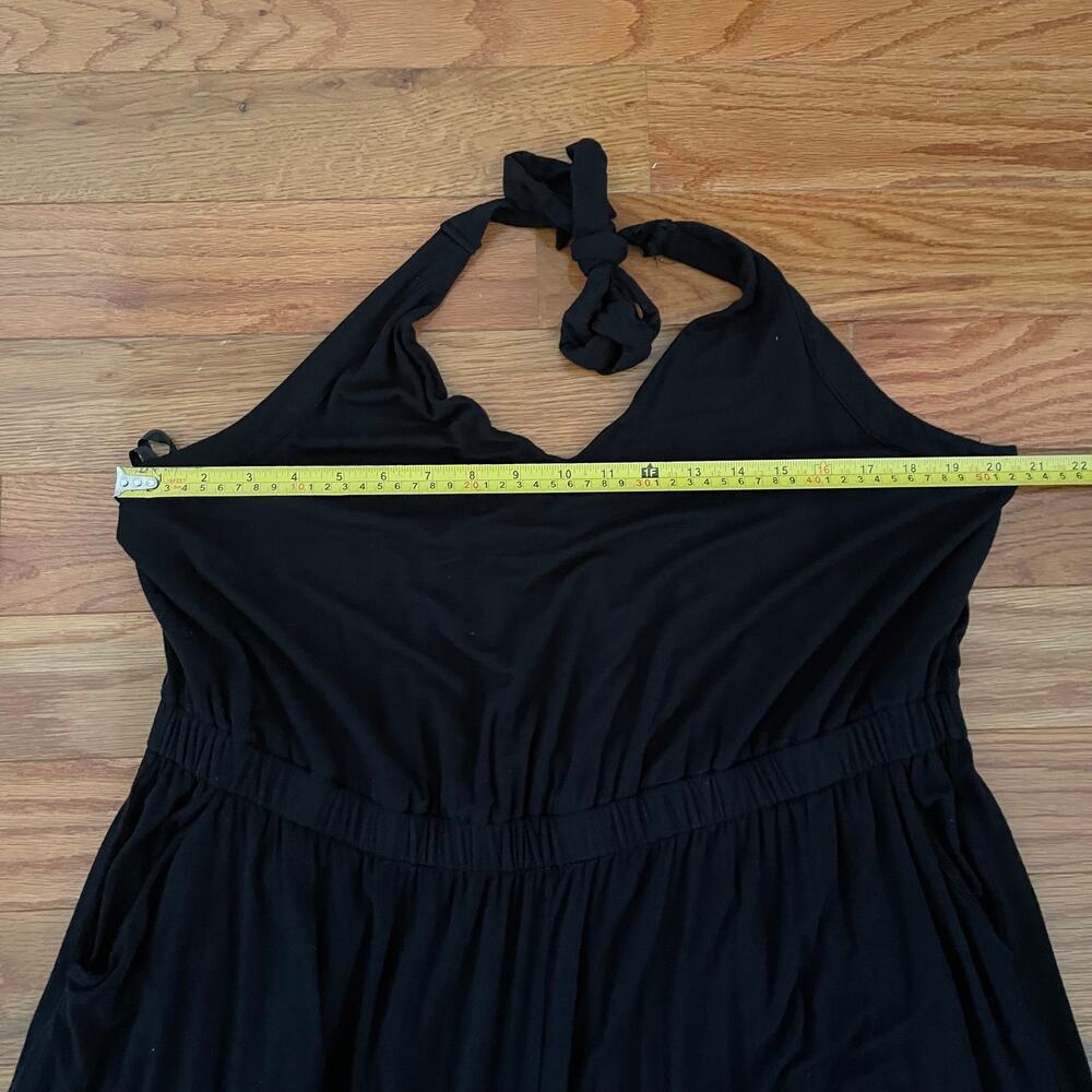 Torrid Womens 3X Halter Jumpsuit Black Super Soft Casual Wide Leg - Picture 9 of 11